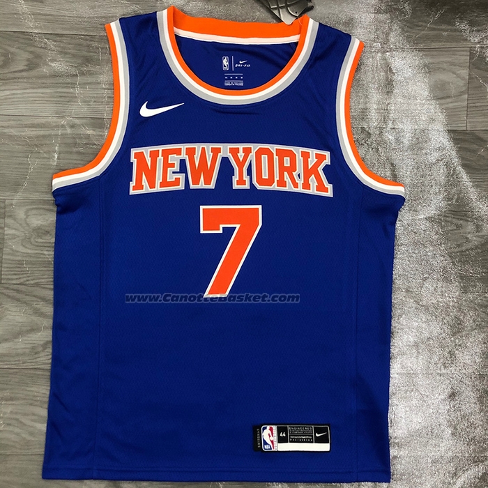 Maglia New York Knicks Carmelo Anthony NO 7 Icon Blu